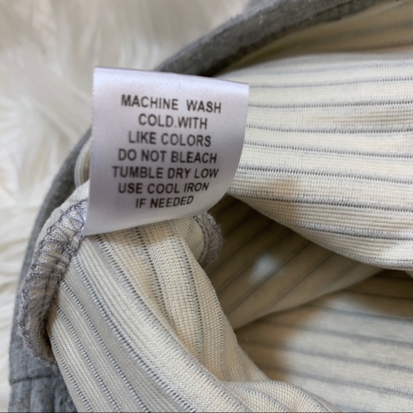 BARIII gray ribbed sleeveless mockneck dress Large - Picture 7 of 7